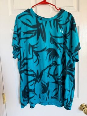 Under Armour Teal Athletic Tee with Black Accents